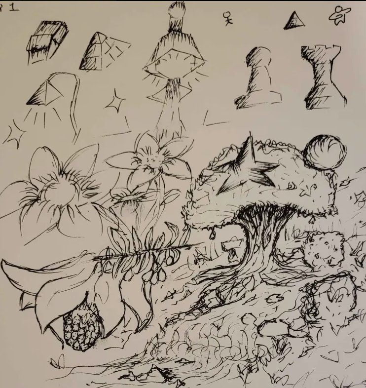 Fantasy landscape sketch